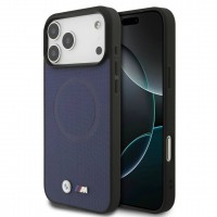 BMW iPhone 17 Pro Max Hülle Case MagSafe M Meshed Blau