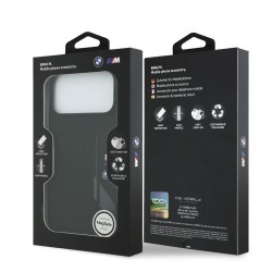 BMW iPhone 17 Pro Max Hülle Case MagSafe Silikon M Vertical Logo Schwarz