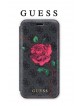 Guess iPhone X / XS 4G Charms Tasche Book Case Cover Grau