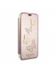 Guess iPhone X / XS Studs & Sparkle Book Case Cover Pink Gold