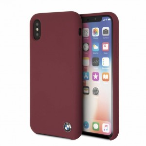 BMW iPhone X / Xs Signature Silikon Hülle Case Cover Rot