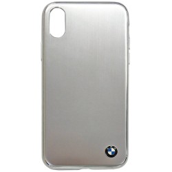 BMW iPhone X / Xs Signature Logo Aluhülle / Case Silber