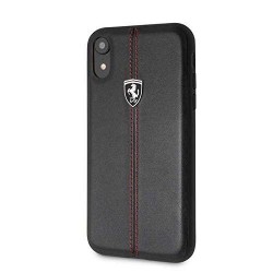 Ferrari iPhone XR Heritage Leather Case Cover Black