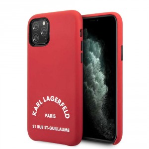 Karl Lagerfeld iPhone 11 Pro Hülle Case Cover Silikon RSG Rot