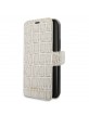 Guess iPhone 11 Pro Croco Leather Book Case Cover Beige