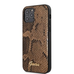 GUESS iPhone 12 / 12 Pro Case Cover Python Brown