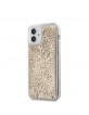 Guess iPhone 12 mini Case Cover Gradient Liquid Glitter 4G Gold