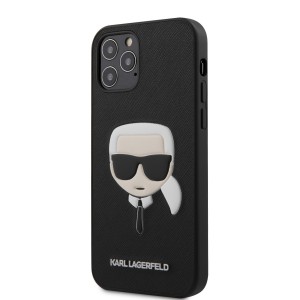Karl Lagerfeld iPhone 12 / 12 Pro Case Karl Head Saffiano black