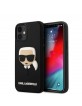 Karl Lagerfeld iPhone 12 mini Case 3D Rubber Karls Head Black