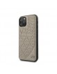 Mercedes iPhone 12 Pro Max Case Cover Real Leather Bow Line Brown