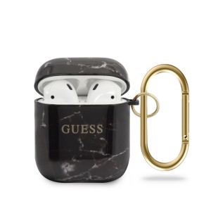 Guess AirPods 1 / 2 Case Cover Marble Black