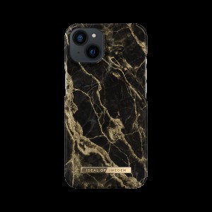 iDeal of Sweden iPhone 14 / 13 Hülle Case Golden Smoke Marble Schwarz