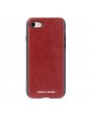 Pierre Cardin iPhone SE 2020 / 8 / 7 Hülle Case Cover Echtleder Rot