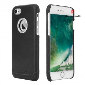 Pierre Cardin iPhone SE 2020 / 8 / 7 case cover black genuine leather