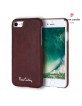 Pierre Cardin iPhone SE 2020 / 8 / 7 case cover real leather brown