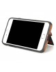 Pierre Cardin iPhone 8 Plus / 7 Plus Hülle Echtleder Stand Kartenfach Braun