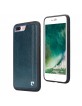 Pierre Cardin iPhone 8 Plus / 7 Plus Cover Case Echtleder Hülle Sapphire Blau