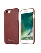 Pierre Cardin iPhone 8 Plus / 7 Plus Case Hülle Cover Rot Echtleder