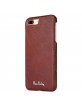 Pierre Cardin iPhone 8 Plus / 7 Plus Case Hülle Cover Rot Echtleder