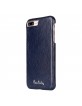 Pierre Cardin iPhone 8 Plus / 7 Plus Case Hülle Cover Echtleder Blau