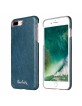 Pierre Cardin iPhone 8 Plus / 7 Plus Case Hülle Cover Blau Echtleder