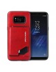 Pierre Cardin Samsung S8 Hülle Case Echtleder Stand Kartenfach Rot