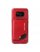 Pierre Cardin Samsung S8 Hülle Case Echtleder Stand Kartenfach Rot