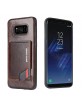 Pierre Cardin Samsung S8 Plus Cover Case Genuine Leather Stand Card Slot Dark Brown
