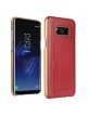 Pierre Cardin Samsung S8 Hülle Cover Case Echtleder Rot