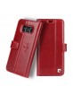 Pierre Cardin Samsung S8 Plus Case Genuine Leather Book Cover Red