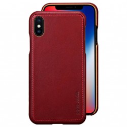 Pierre Cardin iPhone X / XS case cover genuine leather red