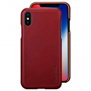 Pierre Cardin iPhone X / XS case cover genuine leather red