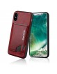 Pierre Cardin iPhone X / Xs Case Cover Genuine Leather Stand Card Slot Red