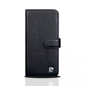 Pierre Cardin Samsung S8 Genuine Leather Book Case Cover Black