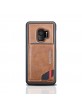 Pierre Cardin Samsung S9 case genuine leather stand card slot brown
