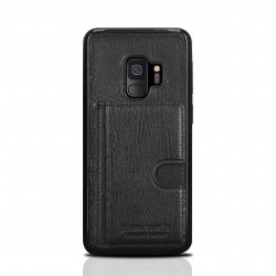 Pierre Cardin Samsung S9 Case Real Leather Card Slot Black