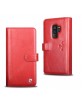 Pierre Cardin Samsung S9 Plus Ledertasche Echtleder Book Cover Rot