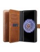 Pierre Cardin Samsung S9 Plus Ledertasche Echtleder Book Case Braun