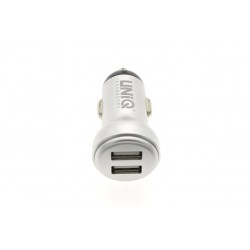 UNIQ Kfz Ladegerät / Ladekabel Dual USB Port 2.4A Weiß