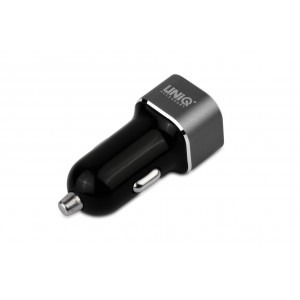 UNIQ Kfz Ladegerät / Ladekabel Dual USB Port 2.4A Schwarz