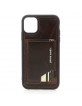 Pierre Cardin iPhone 11 Case Real Leather Stand Card Slot Dark Brown