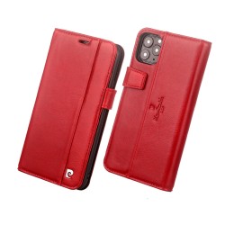 Pierre Cardin iPhone 11 Pro Book Case Genuine Leather Red