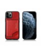 Pierre Cardin iPhone 11 Pro Hülle Case Cover Echtleder Stand Kartenfach Rot