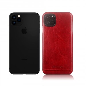 Pierre Cardin iPhone 11 Pro Max Hülle Case Cover Echtleder Rot