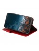 Pierre Cardin iPhone 12 Mini Genuine Leather Book Case Cover Red