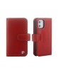 Pierre Cardin iPhone 12 Mini Genuine Leather Book Cover Case Red