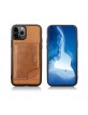 Pierre Cardin iPhone 12 Pro Max Case Cover Genuine Leather Stand Card Slot Brown