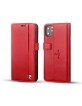 Pierre Cardin iPhone 12 Pro Max Book Case Tasche Rot Echtleder