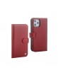 Pierre Cardin iPhone 12 Pro Max Book Case Genuine Leather Red
