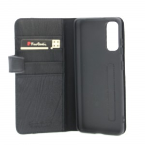 Pierre Cardin Samsung S20 Genuine Leather Book Case Cover Black